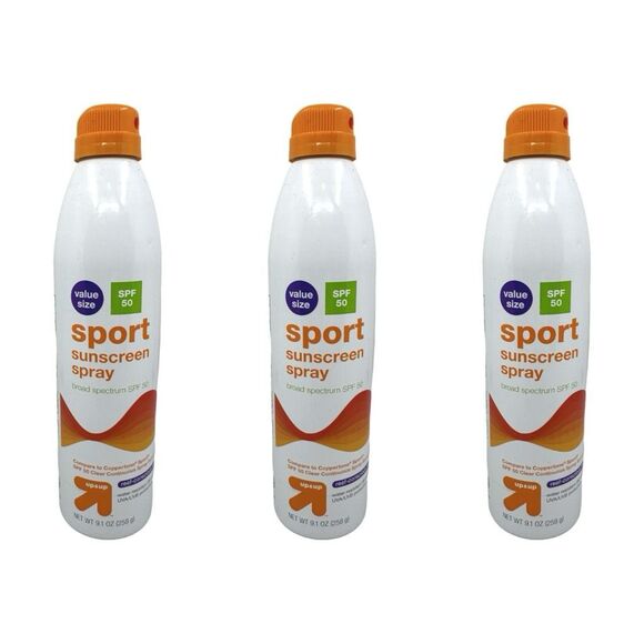 UP&UP Sport Continuous Sunscreen Mist - SPF 50 - Water Resistant - 3 Bottles - Picture 1 of 4